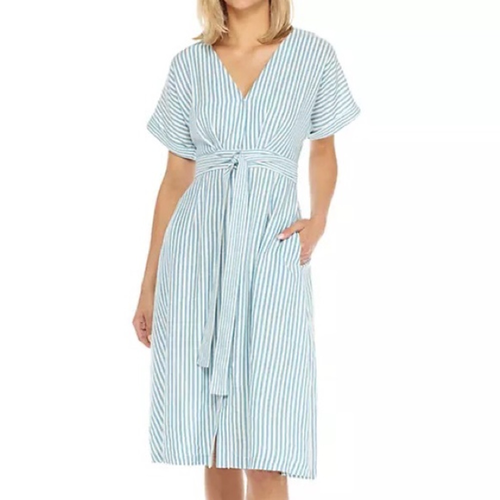 Just One Answer ( J.O.A.) Button Down Wrap Dress Small